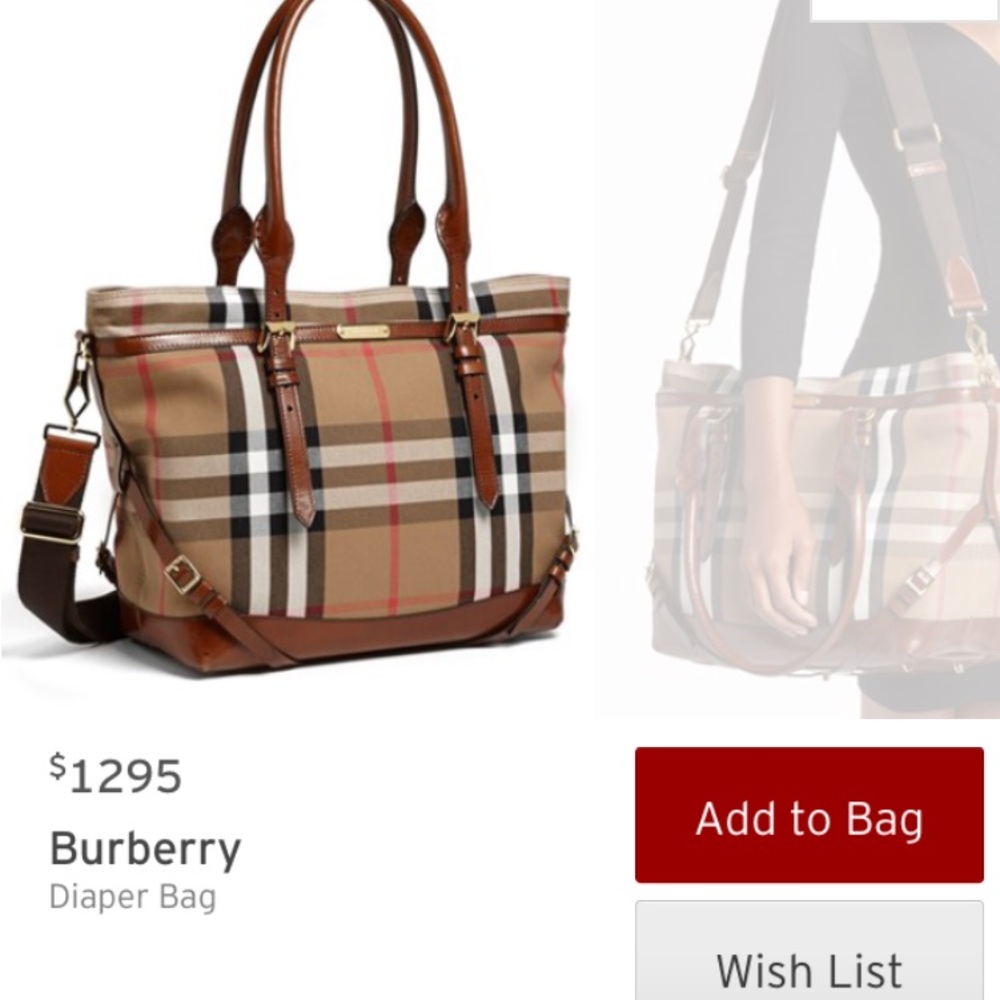 Like NEW Burberry Diaper bag